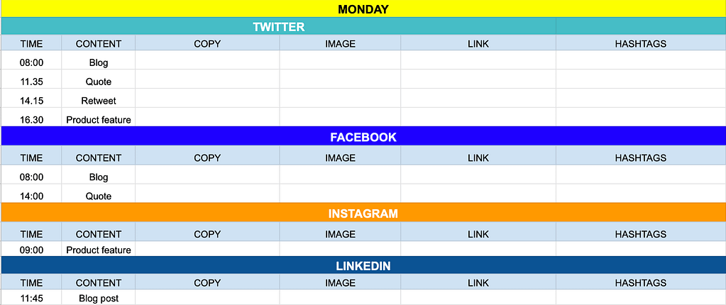 Social Media Editorial Calendar: how to create one - Mango Signs Blog